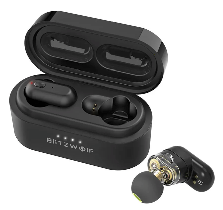 BlitzWolf® Bluetooth Earbuds True Wireless Waterproof Noise Cancelling Headphones V5.0 BW-FYE7