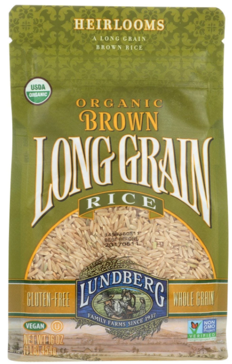 Bulk 6 pack 1LB Long Grain Brown Rice Bulk (6 x 1LB packs) ideal for instant pot rice and healthy rice by Lundberg Farms