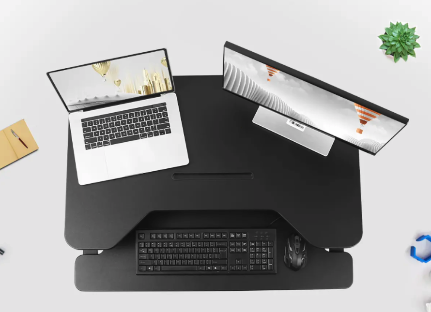 CastleGoods™ Adjustable Desktop Converter Standing Desk, Stand Up Computer Desk & Workstation