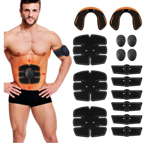 EMS Muscle Stimulator 15Pcs/Set Training Hip Buttocks Exercise Trainer Abdominal Arm Full Body Muscle Toner Body Shape Sports Smart Fitness ABS