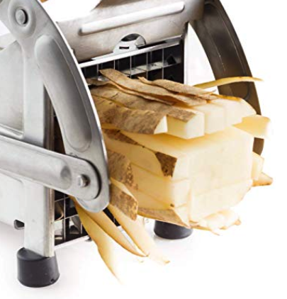 CastleGoods™ Potato Cutter French Fry & Vegetable Slicer with Two Blade Size Stainless Steel Design