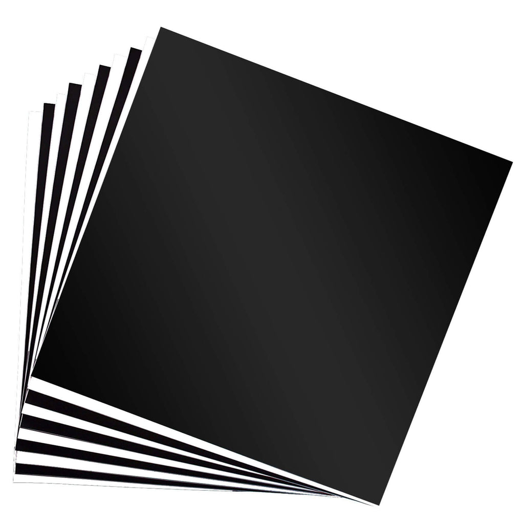 Black and White permanent vinyl sheets fanned out
