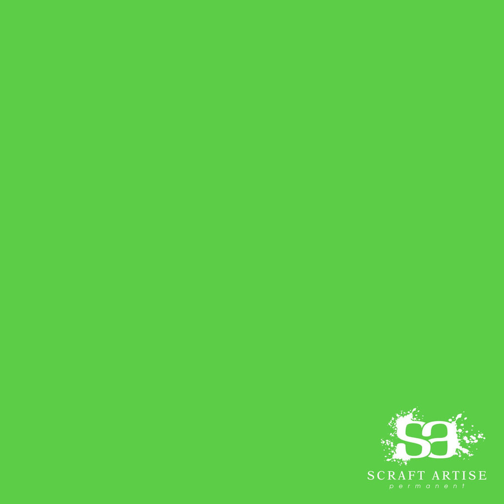 Scraft Artise Lime Green Matte Permanent Adhesive Craft Vinyl 12 x 12 Sheets - 10 Pack